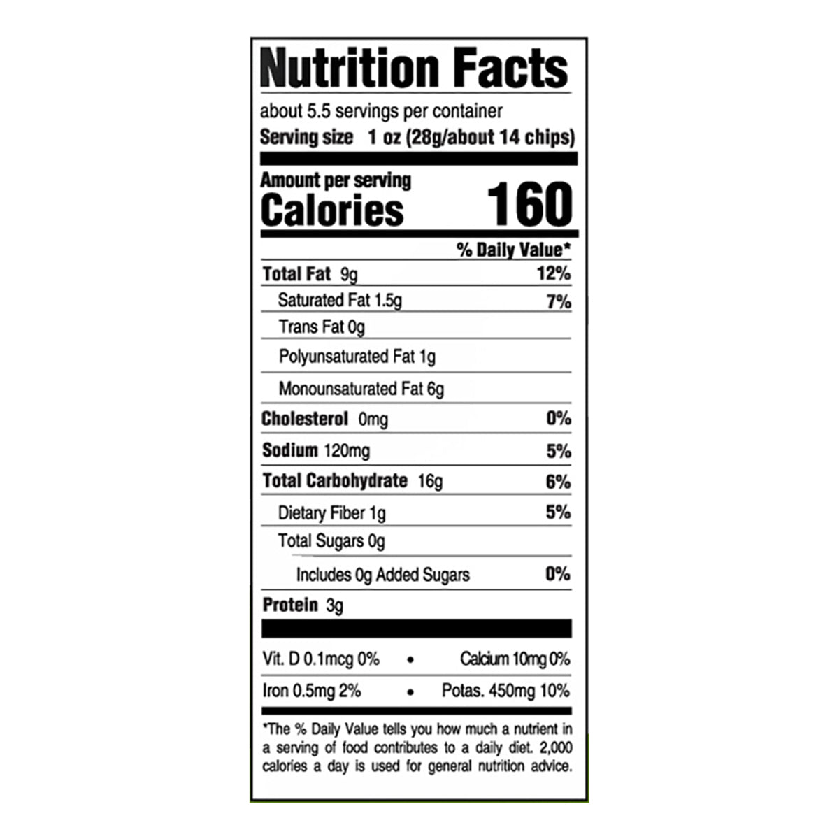 Boulder Canyon Avocado Oil Classic Sea Salt Canyon Cut Kettle Style Potato Chips 5.25 oz