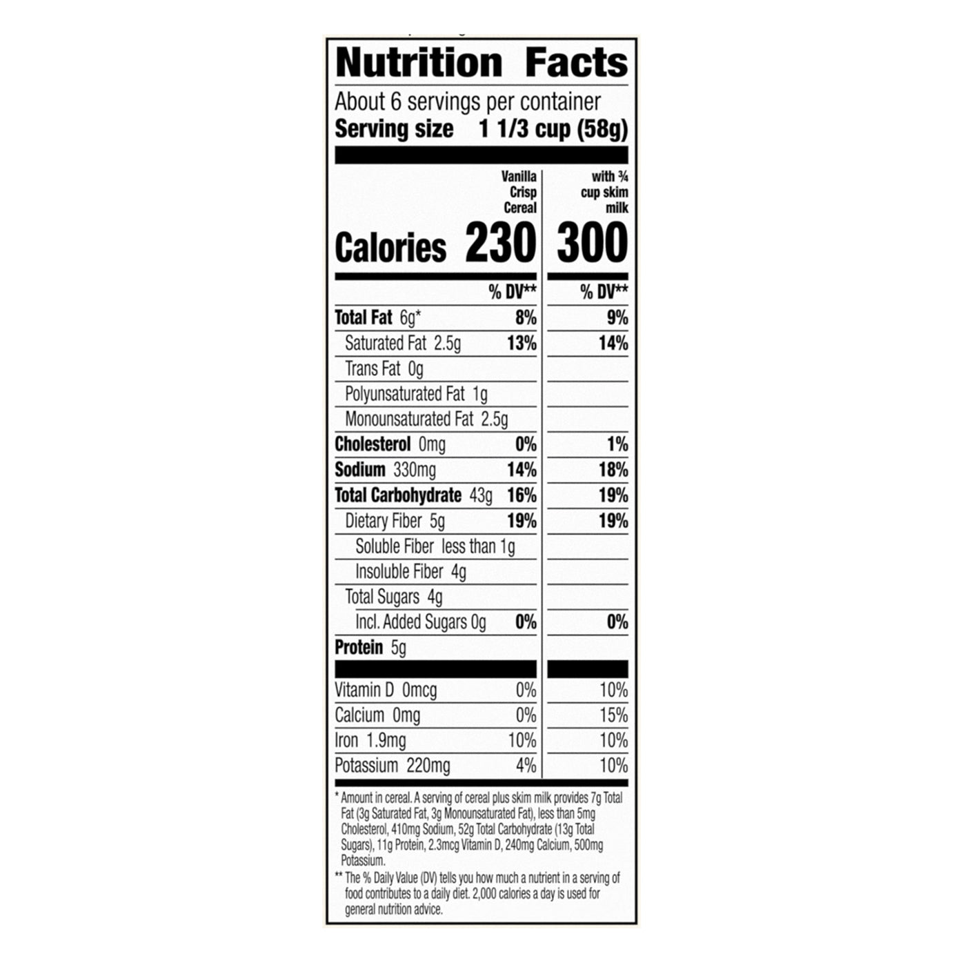 Cascadian Farm Organic Vanilla Crisp Cereal 12 oz