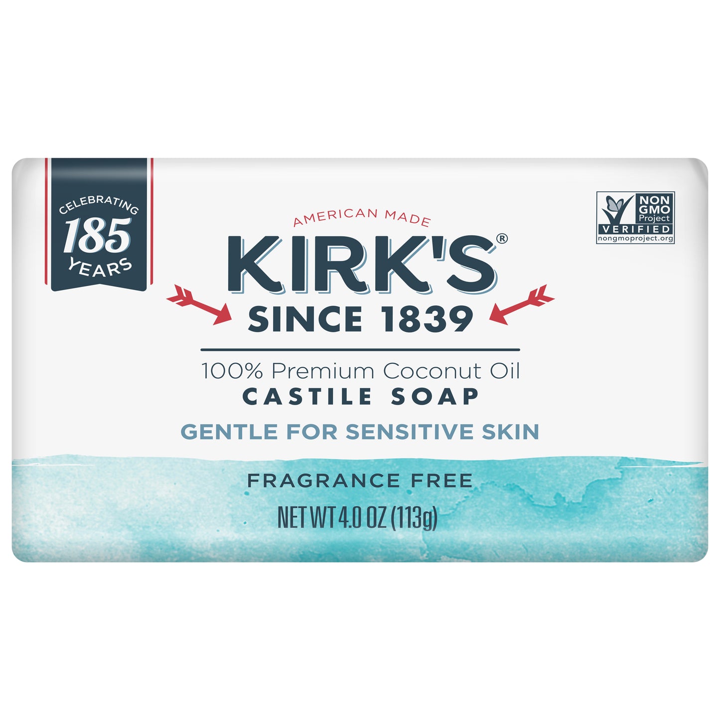 Kirk's Fragrance Free Gentle Castile Soap 4.0 oz