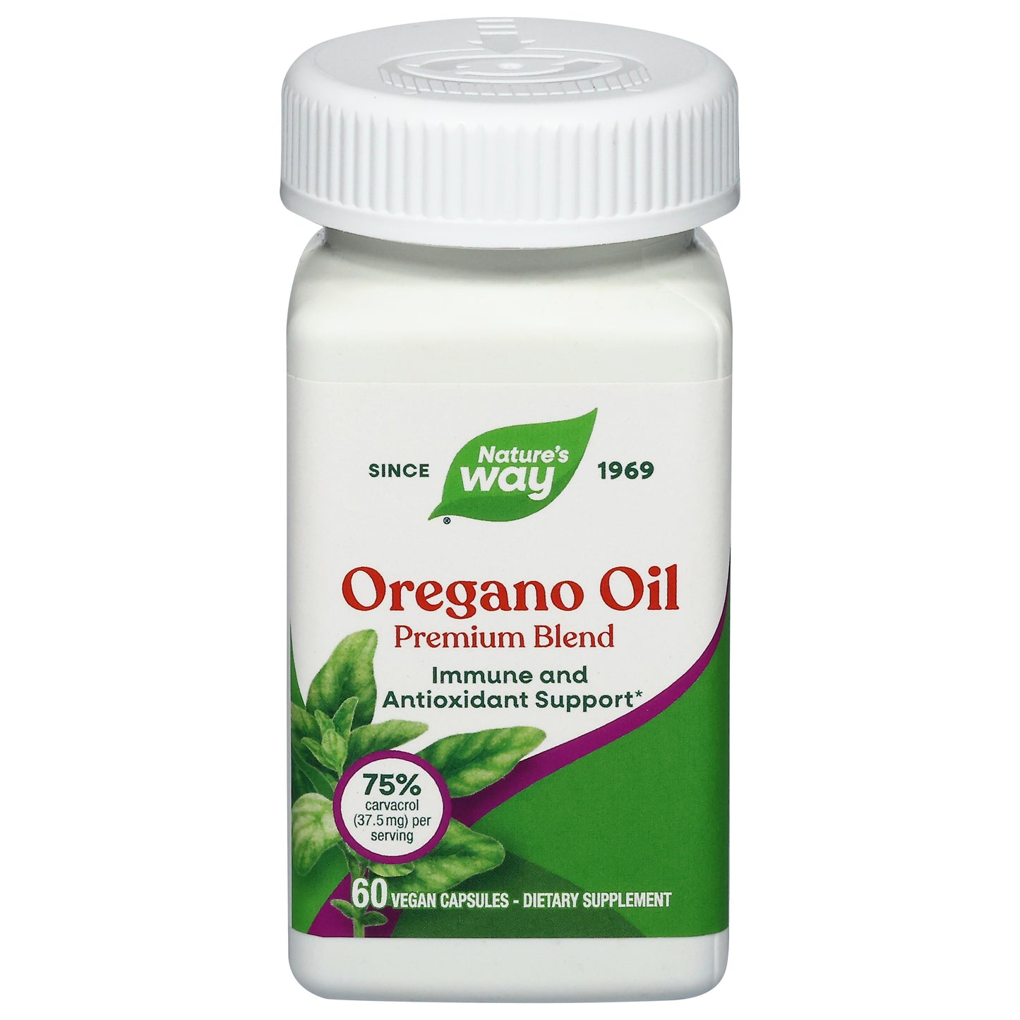 Nature's Way Premium Blend 37.5 mg Oregano Oil 60 Vegan Capsules