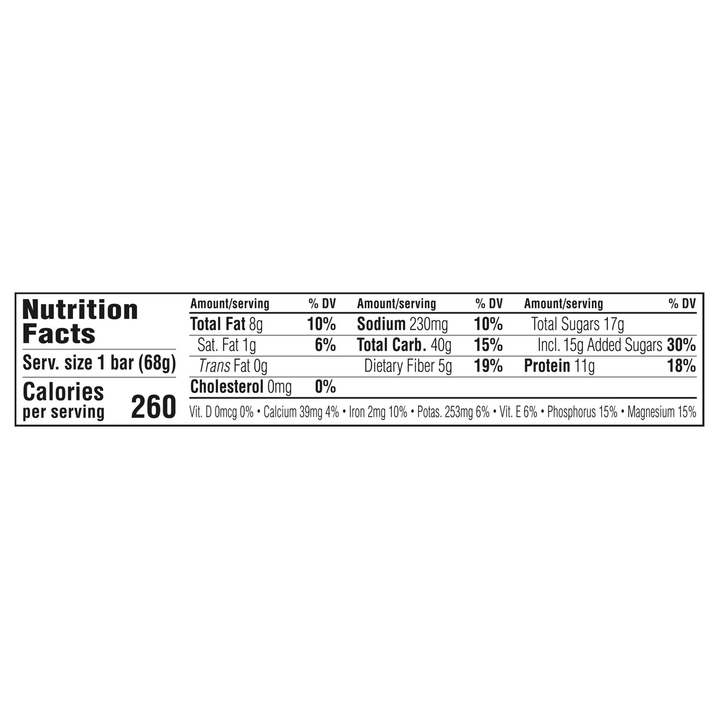 CLIF BAR - Crunchy Peanut Butter - Made with Organic Oats - 11g Protein - Non-GMO - Plant Based - Energy Bar - 2.4 oz.