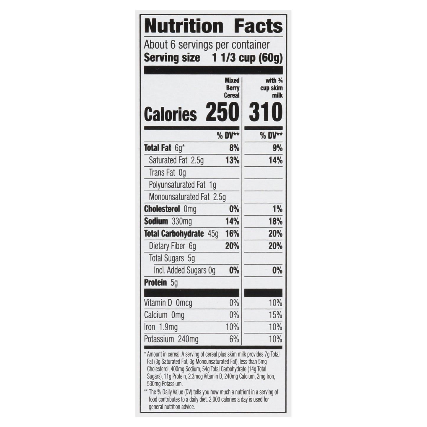 Cascadian Farm Organic No Added Sugar Mixed Berry Cereal 12.5 oz