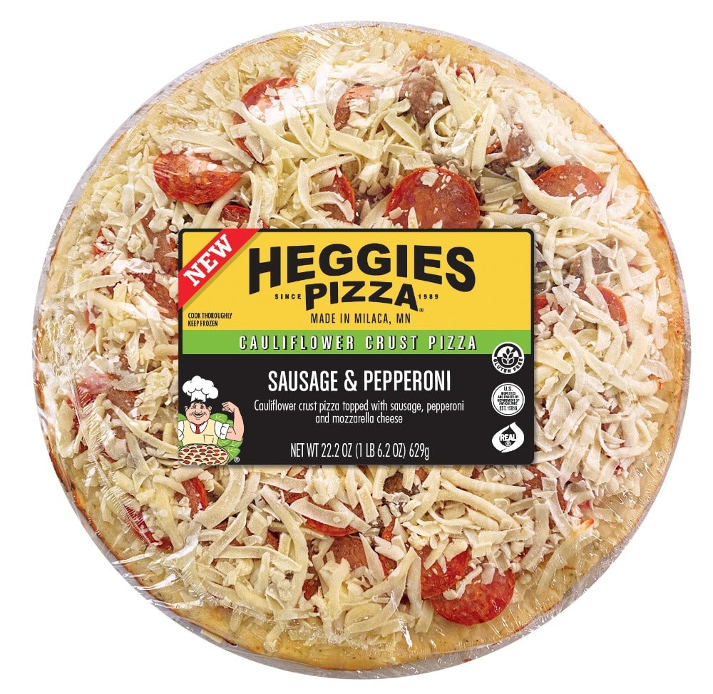 Heggies Pizza Sausage & Pepperoni, Cauliflower Crust