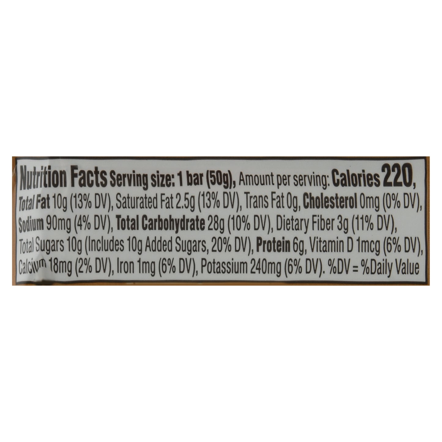 Bob's Red Mill Peanut Butter Chocolate & Oats Bar 1.76 oz Wrapper