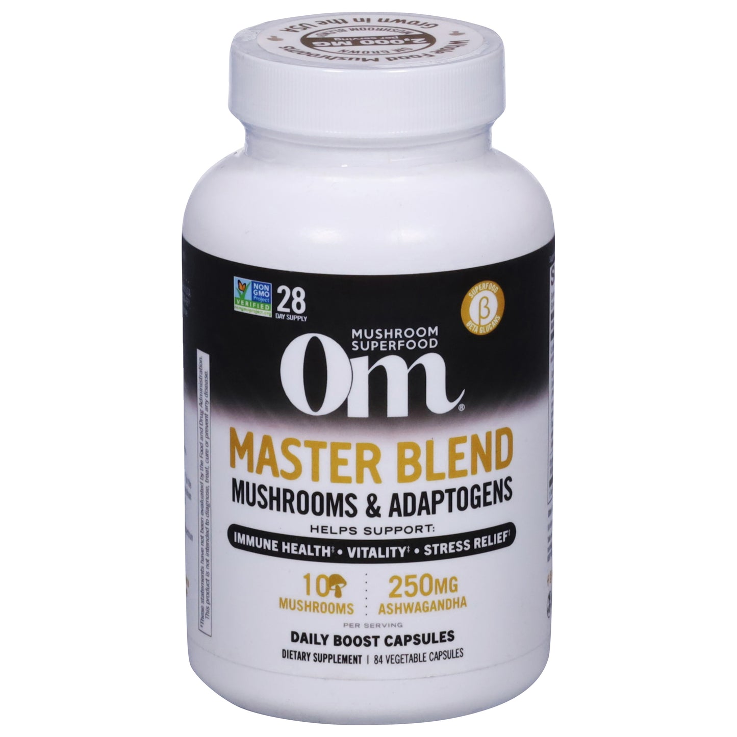 Om Master Blend Mushrooms & Adaptogens 84 Vegetable Capsules