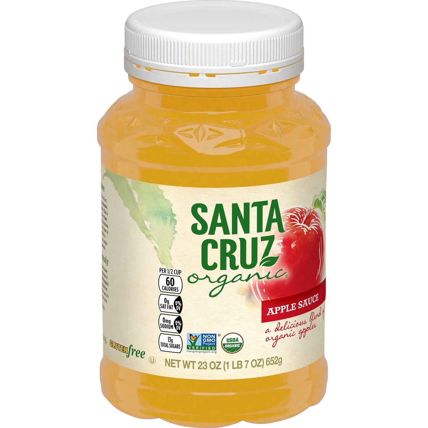 Santa Cruz Organic, Fruit Sauce Apple, 23 Oz