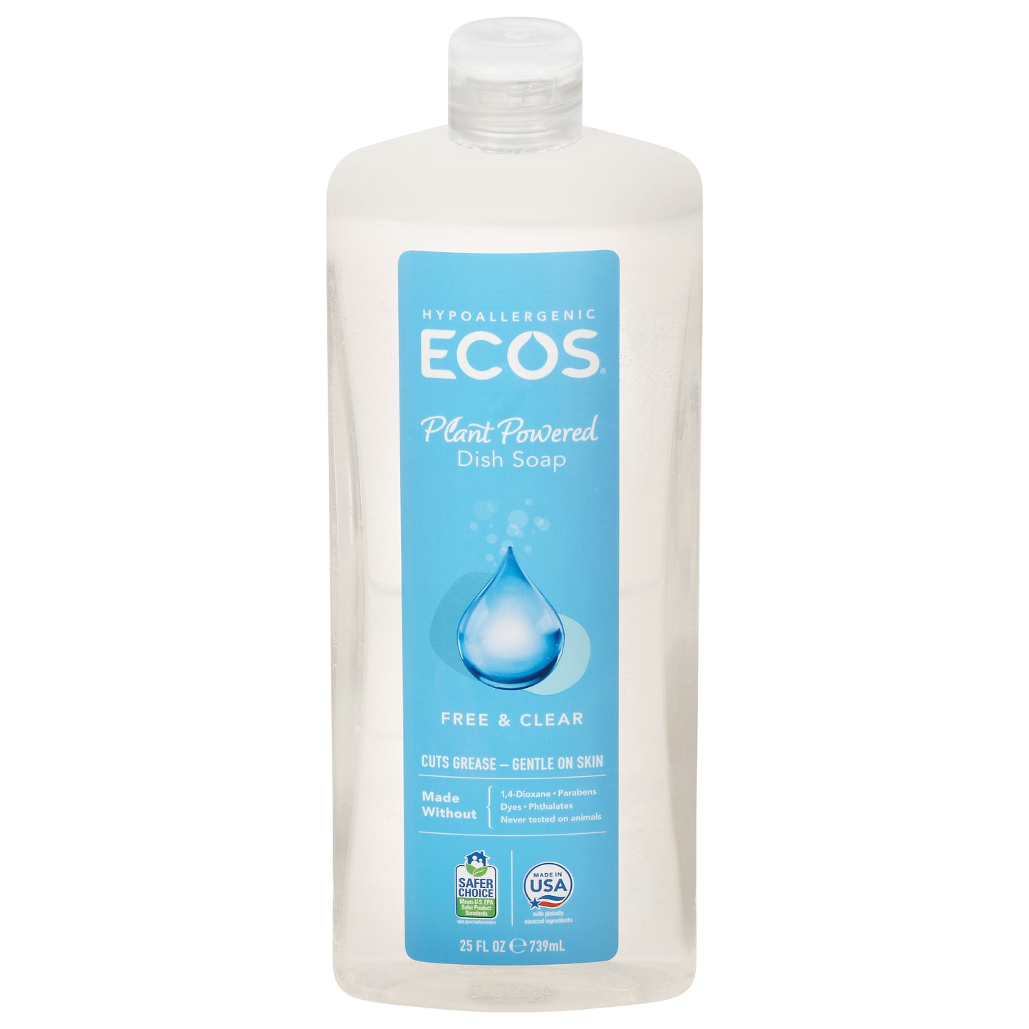 Ecos Plant Powered Free & Clear Dish Soap 25 fl oz