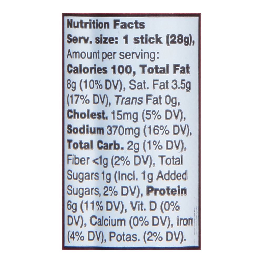 Vermont Smoke & Cure BBQ Seasoned Beef Stick 1 oz