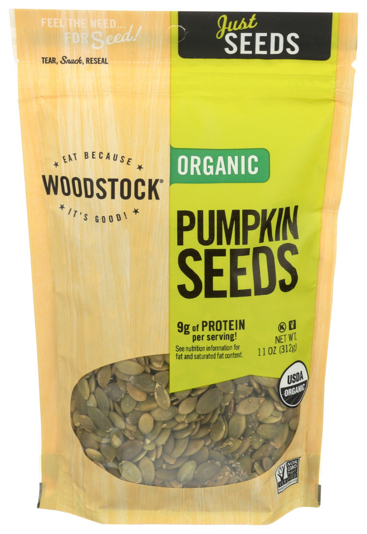 Woodstock Organic Shelled And Unsalted Pumpkin Seeds, 11 oz