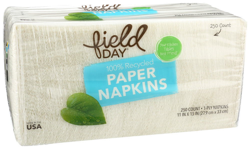 Field Day 100% Recycled Paper Napkins White 1 pk