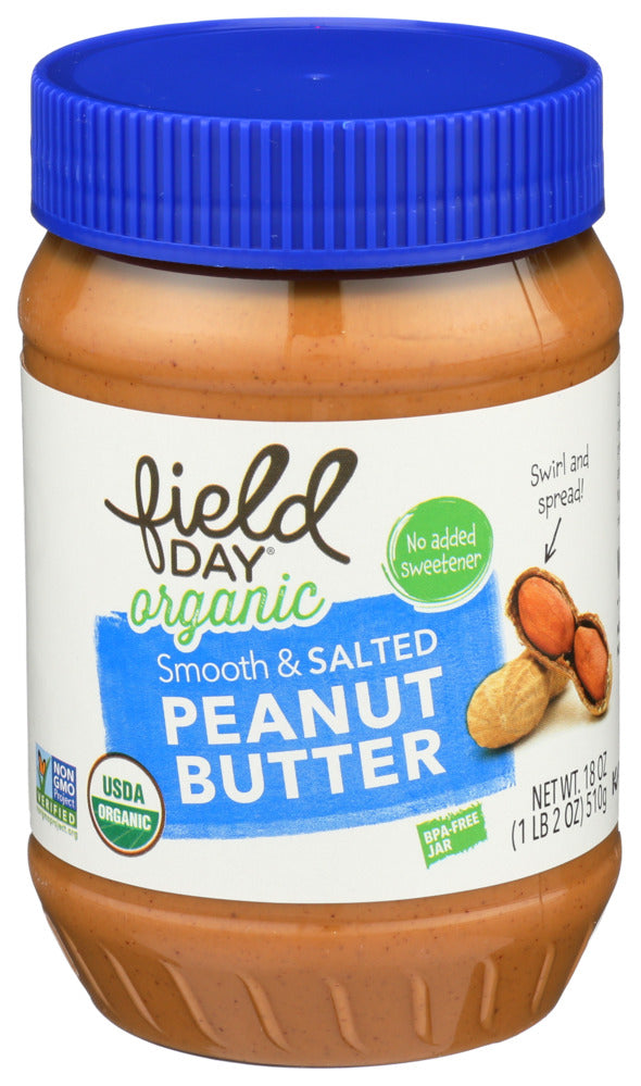 Field Day Smooth & Salted Peanut Butter Organic 18 oz