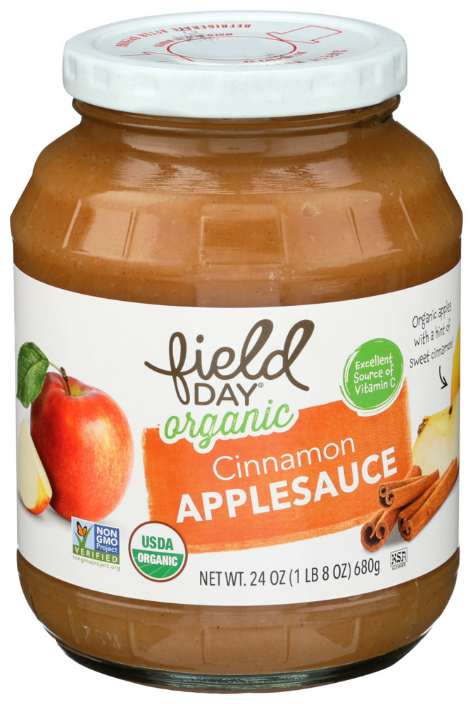 Field Day Cinnamon Applesauce Organic 24 oz
