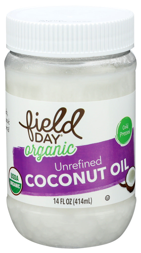 Field Day Unrefined Coconut Oil Organic 14 fl oz