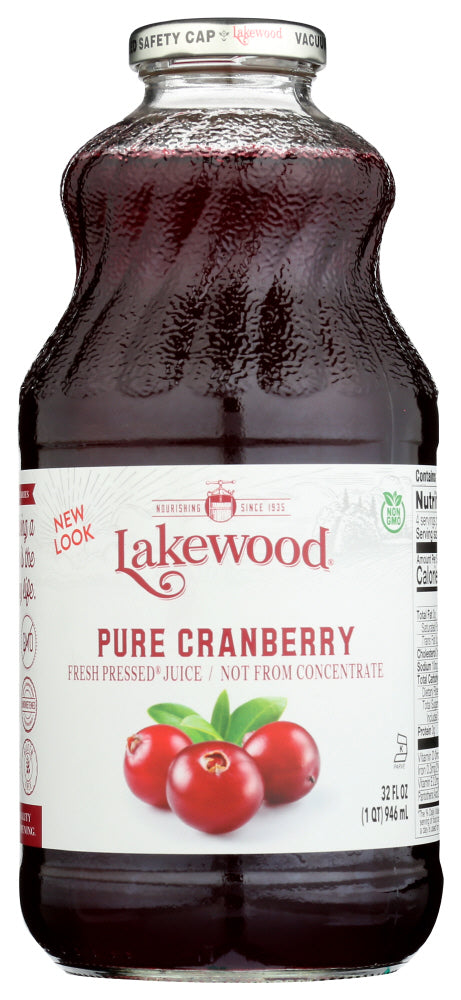 Lakewood, Pure Cranberry Juice, 32 Oz