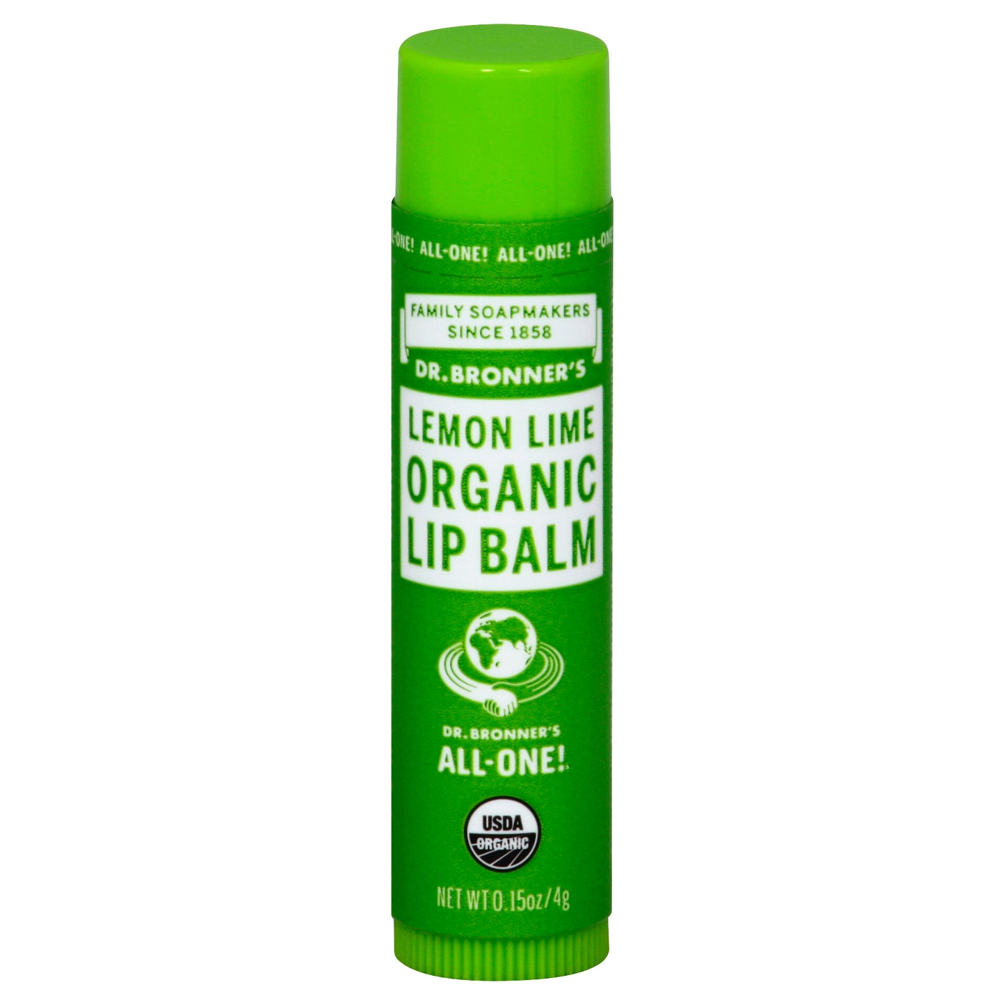Dr. Bronner's Lip Balm 0.15 oz - ALL-ONE LEMON LIME ORGANIC LIP BALM
