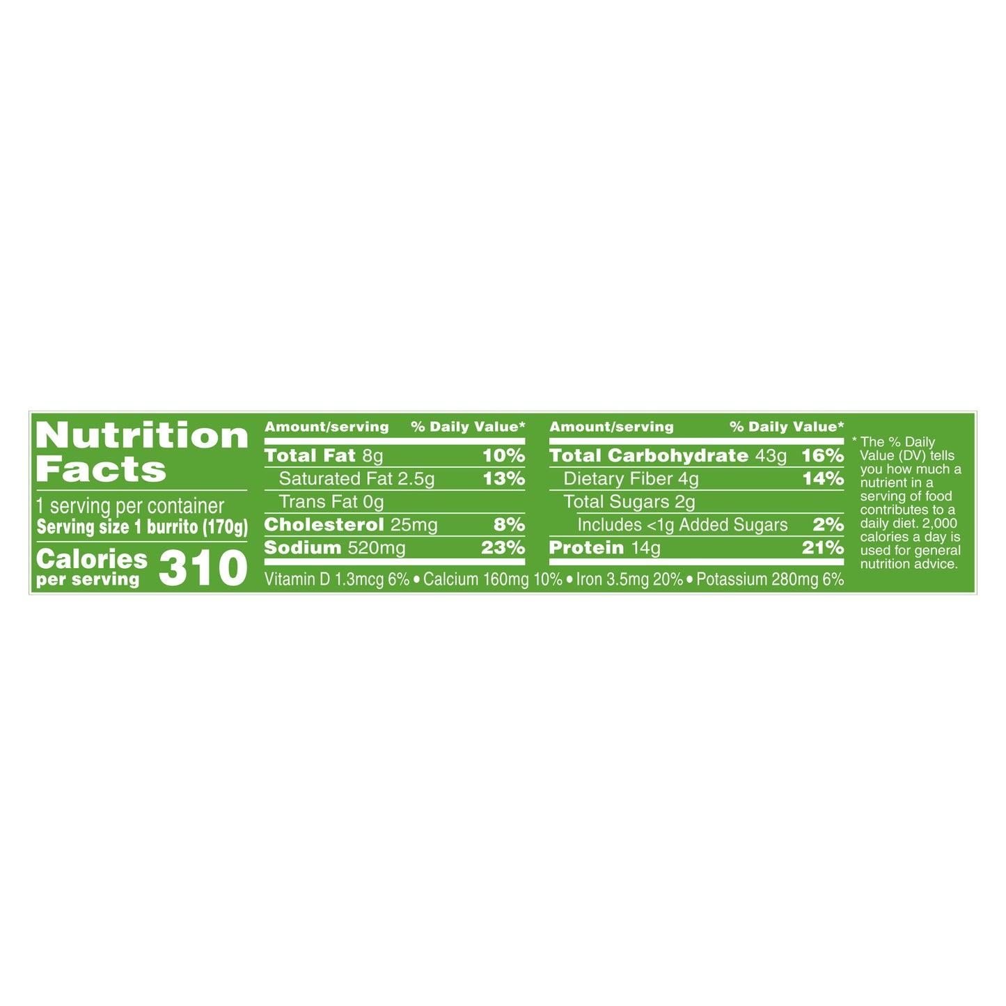 Evol Cilantro Lime Chicken Burrito, Frozen Meal, 6 oz.