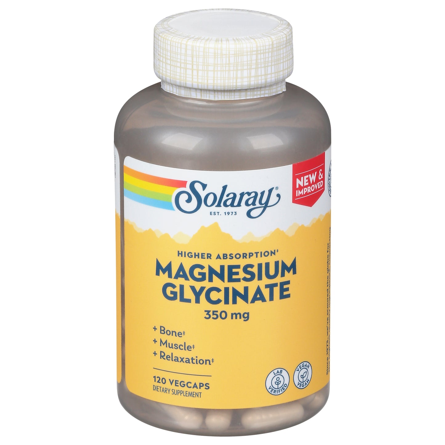 Solaray 350 mg Magnesium Glycinate 120 Vegcaps