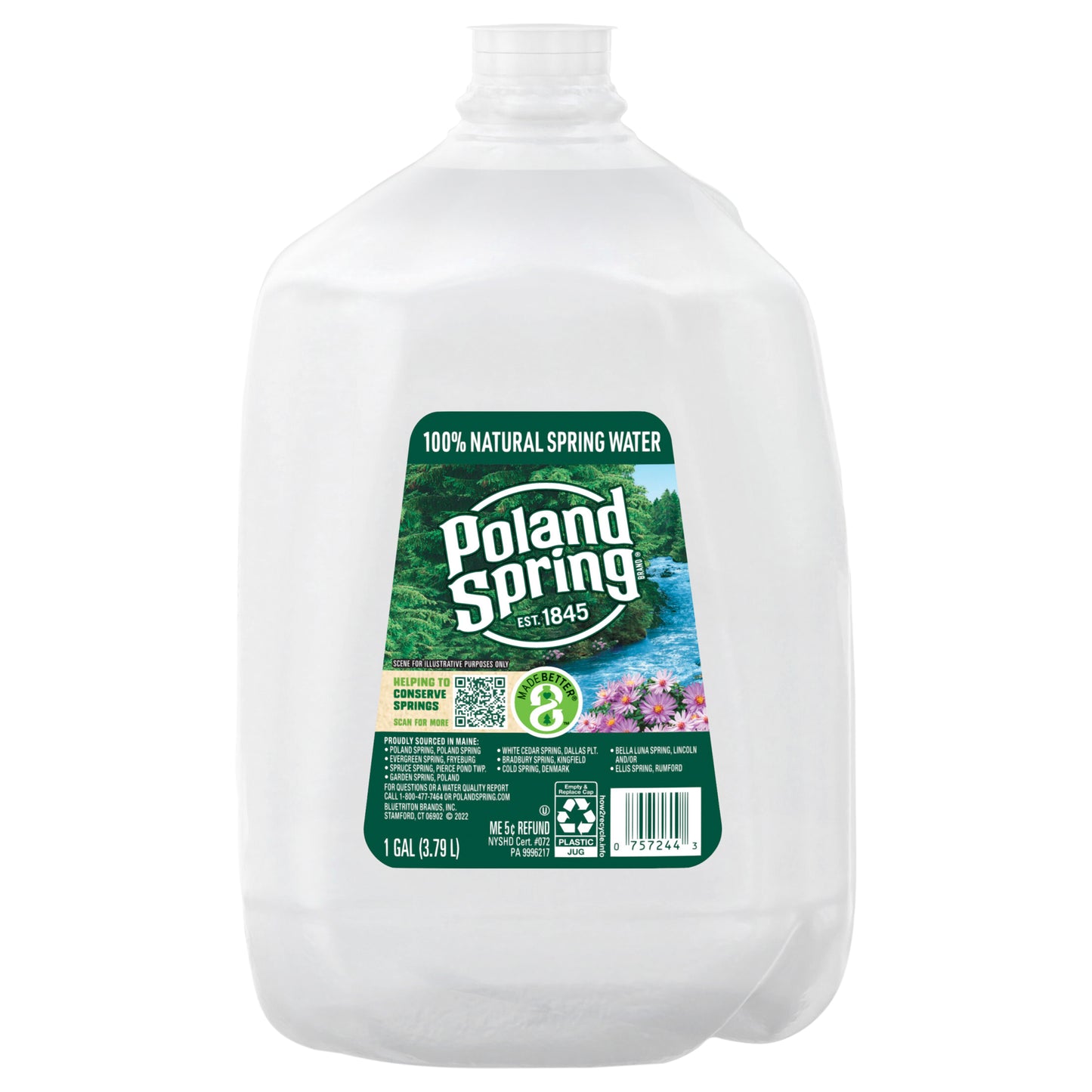 Poland Spring Maine Spring Water, 1-gallon jug