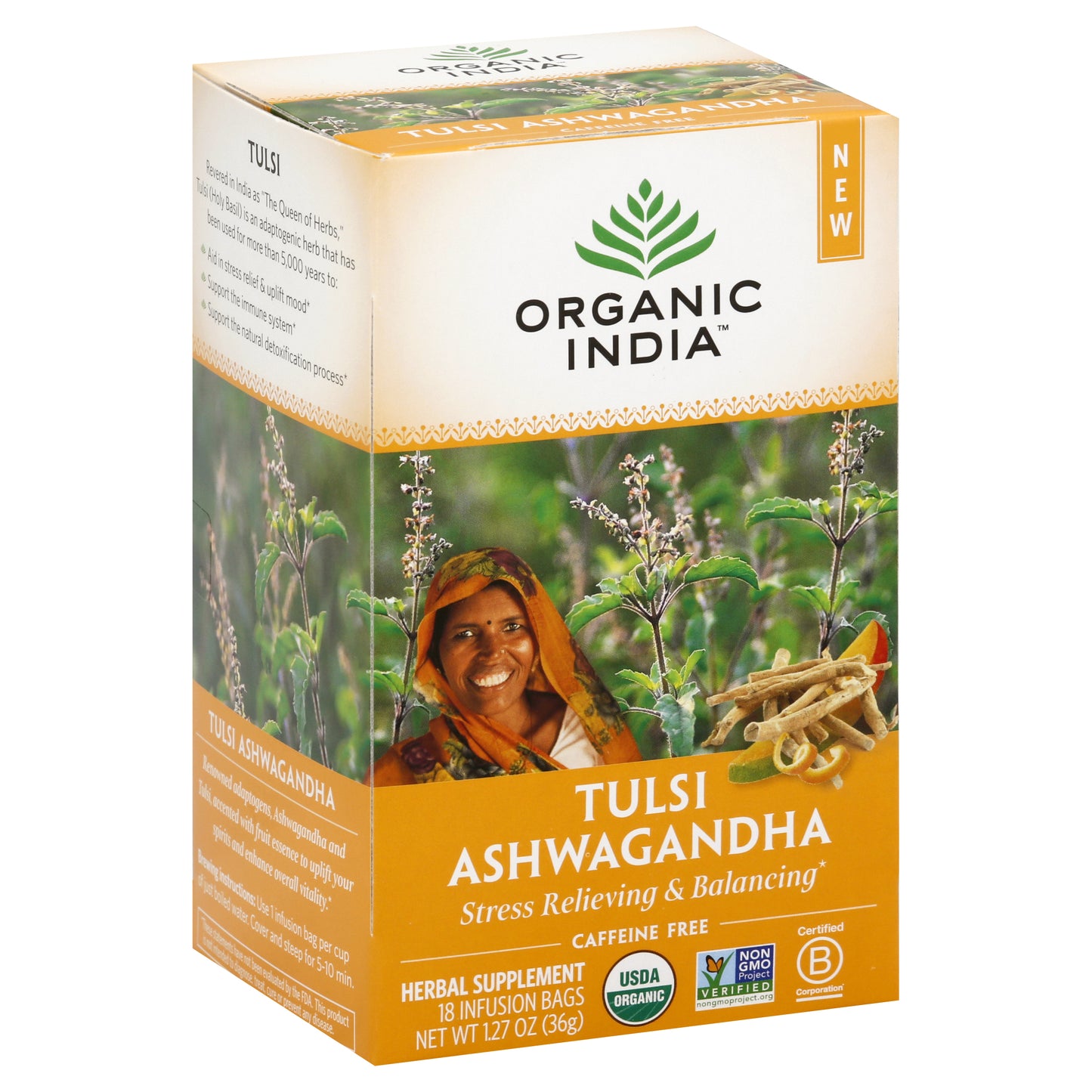 Organic India Tulsi Ashwagandha 18 ea