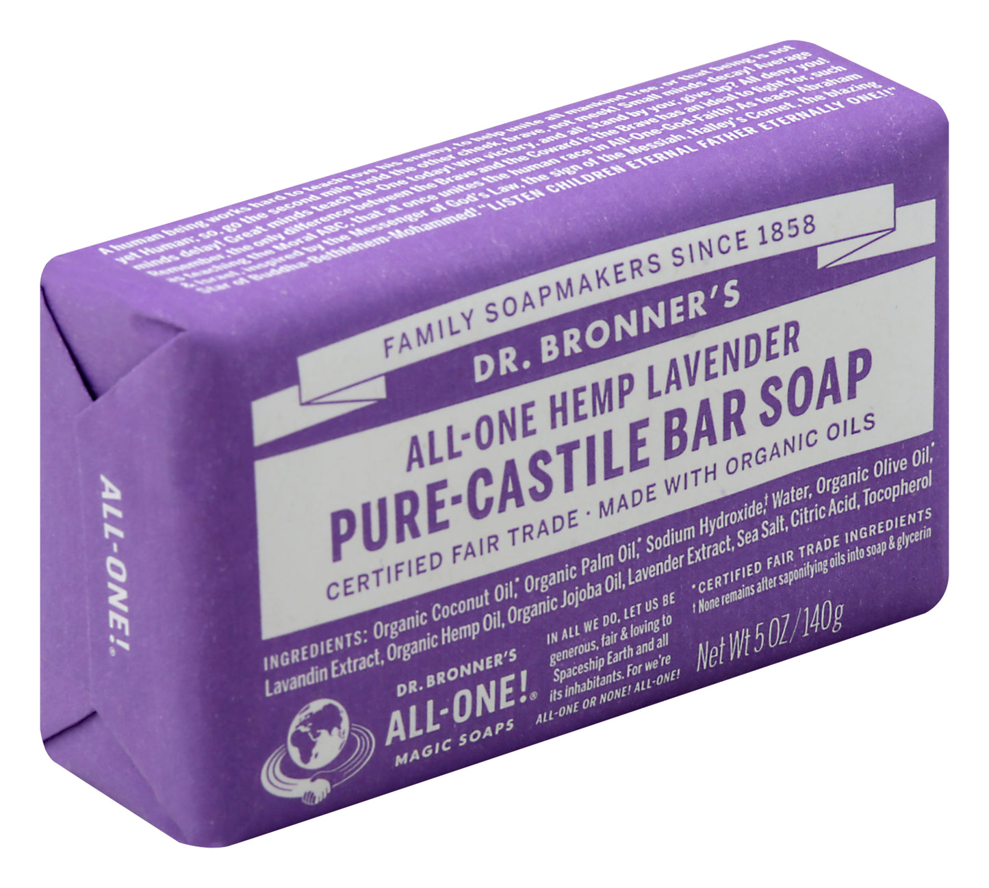 Dr Bronners Bar Soap 5 oz - Lavender