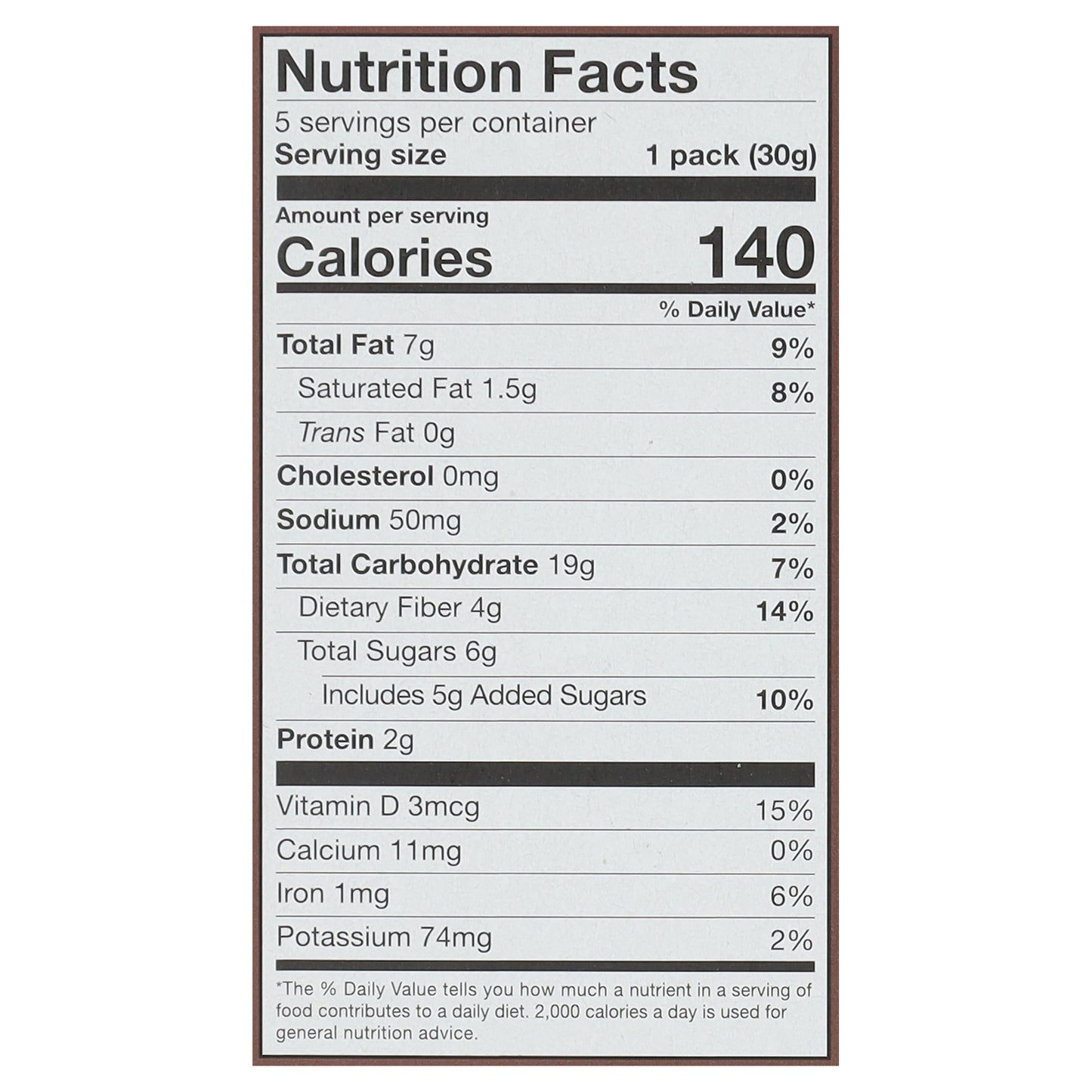 MadeGood Organic Crunchy Oats & Dark Chocolate Granola Squares 5 - 2 Square Packs