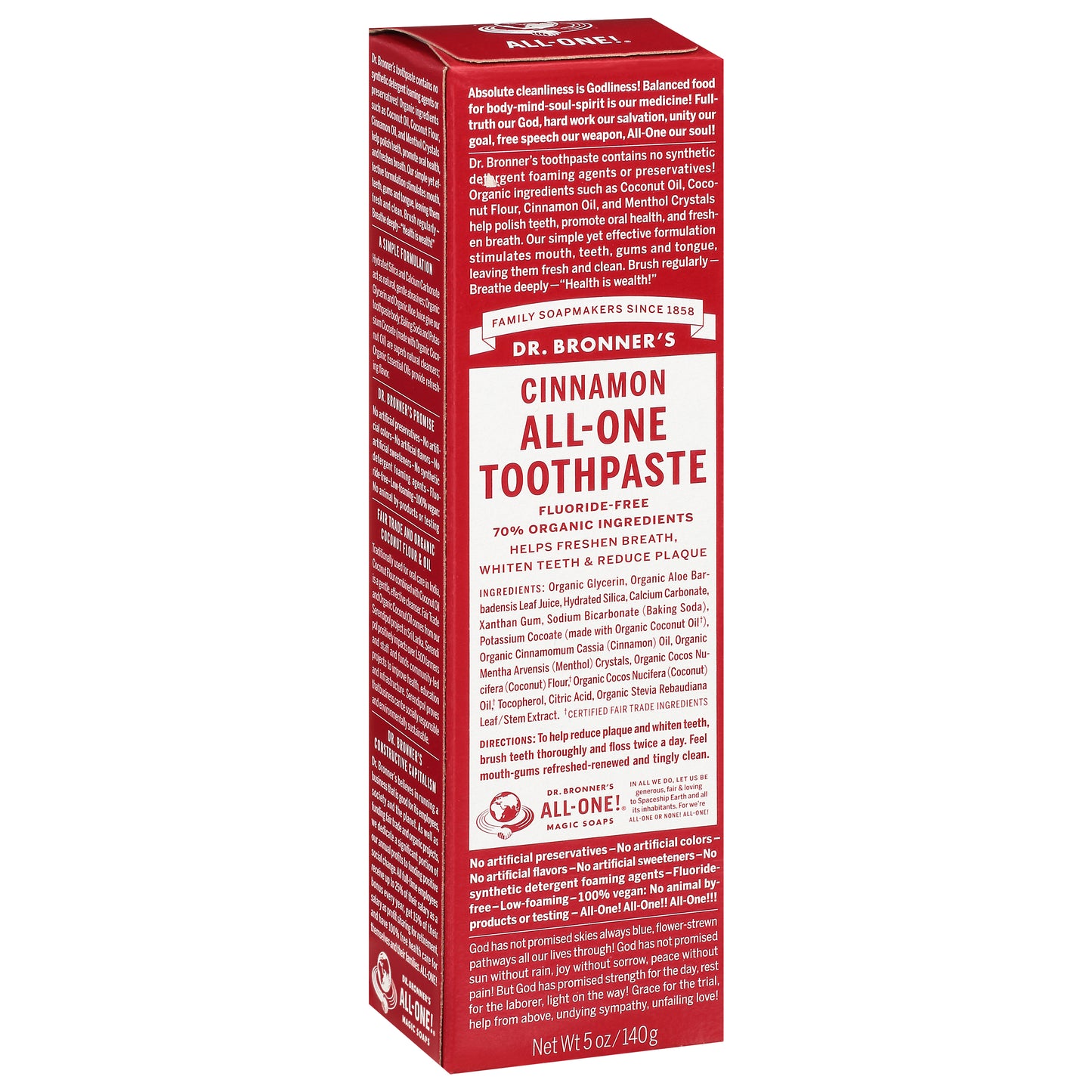 Dr. Bronner's Cinnamon All-One Toothpaste 5 oz
