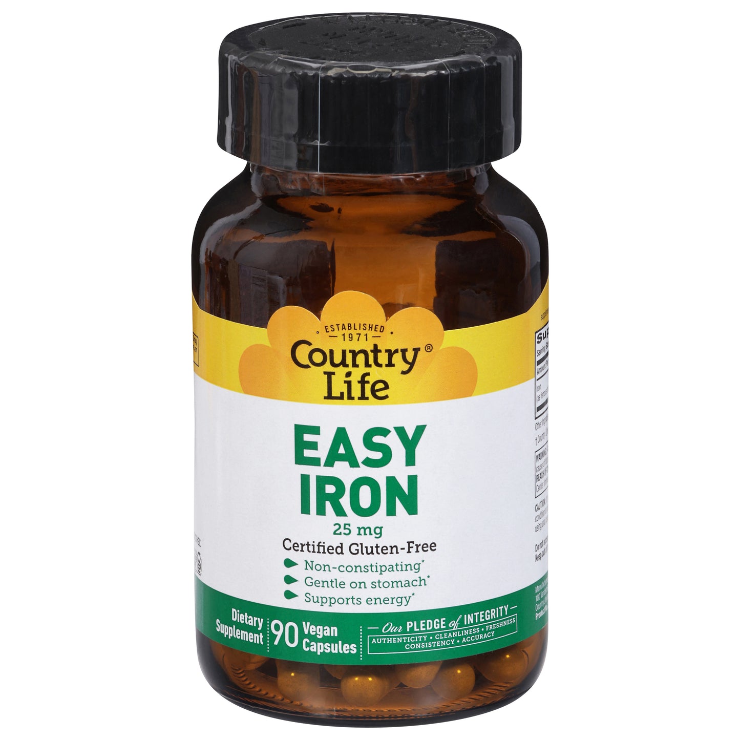 Country Life 25 mg Easy Iron 90 Vegan Capsules