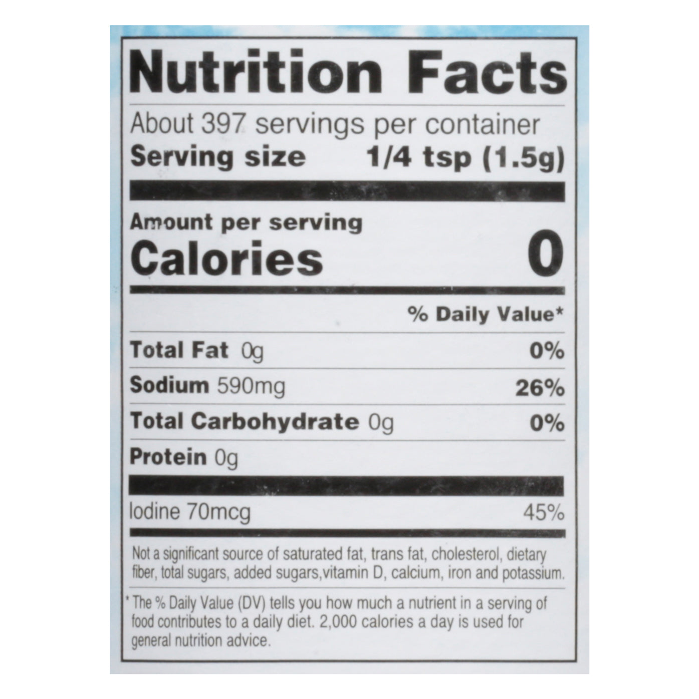 Hain Pure Foods Iodized Sea Salt 21 oz