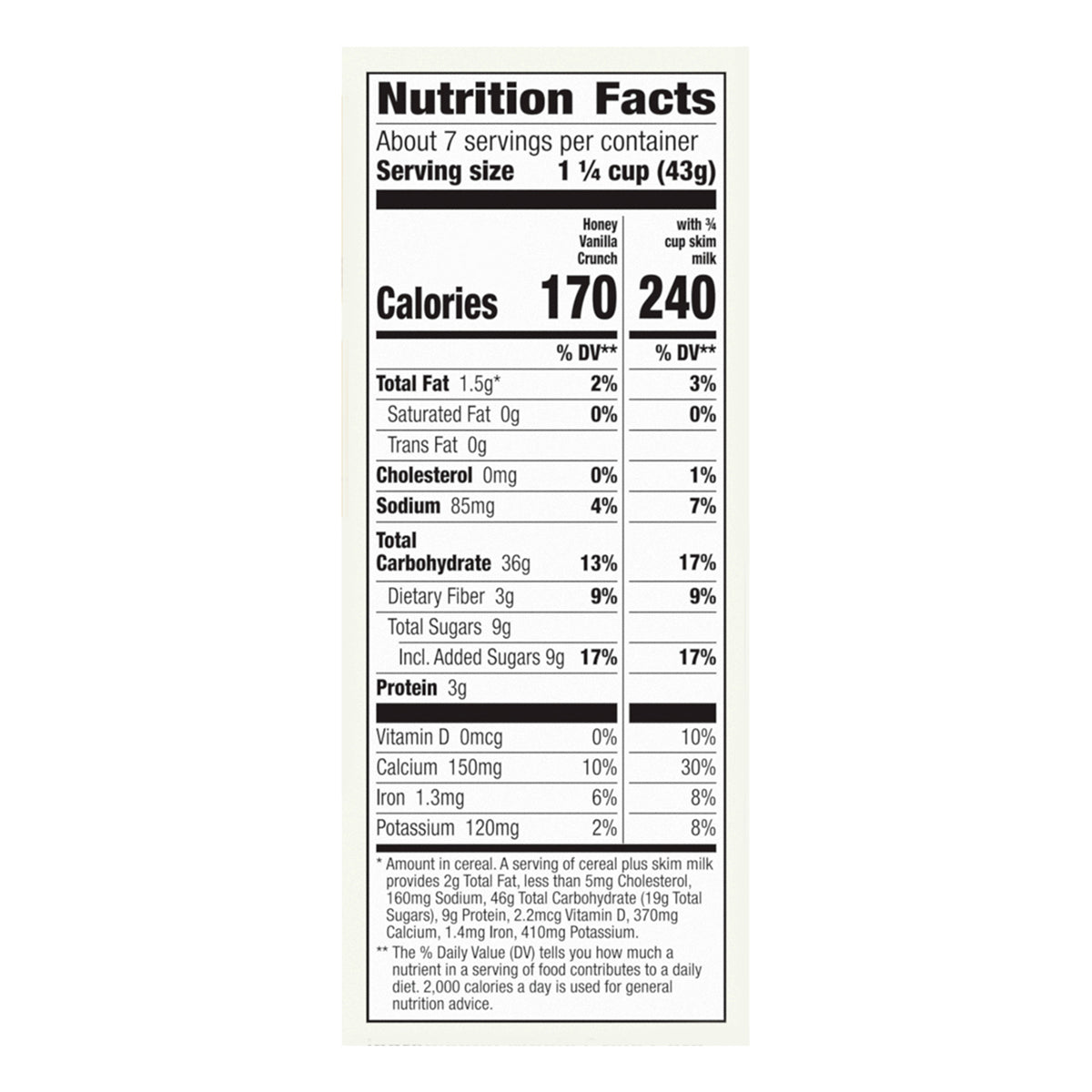 Cascadian Farm Organic Gluten Free Honey Vanilla Crunch Cereal, 10.5 oz