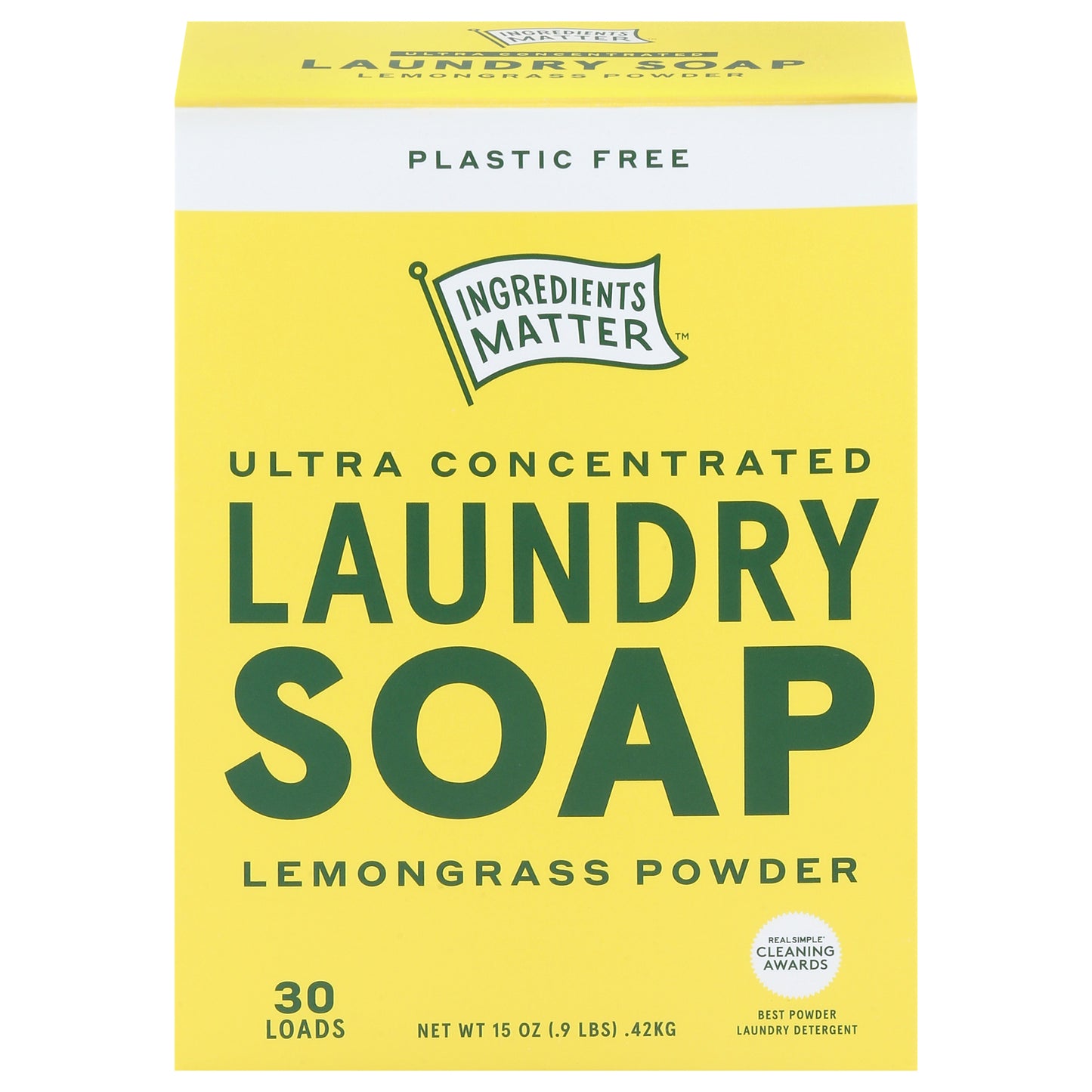 Ingredients Matter Ultra Concentrated Powder Lemongrass Laundry Soap 15 oz