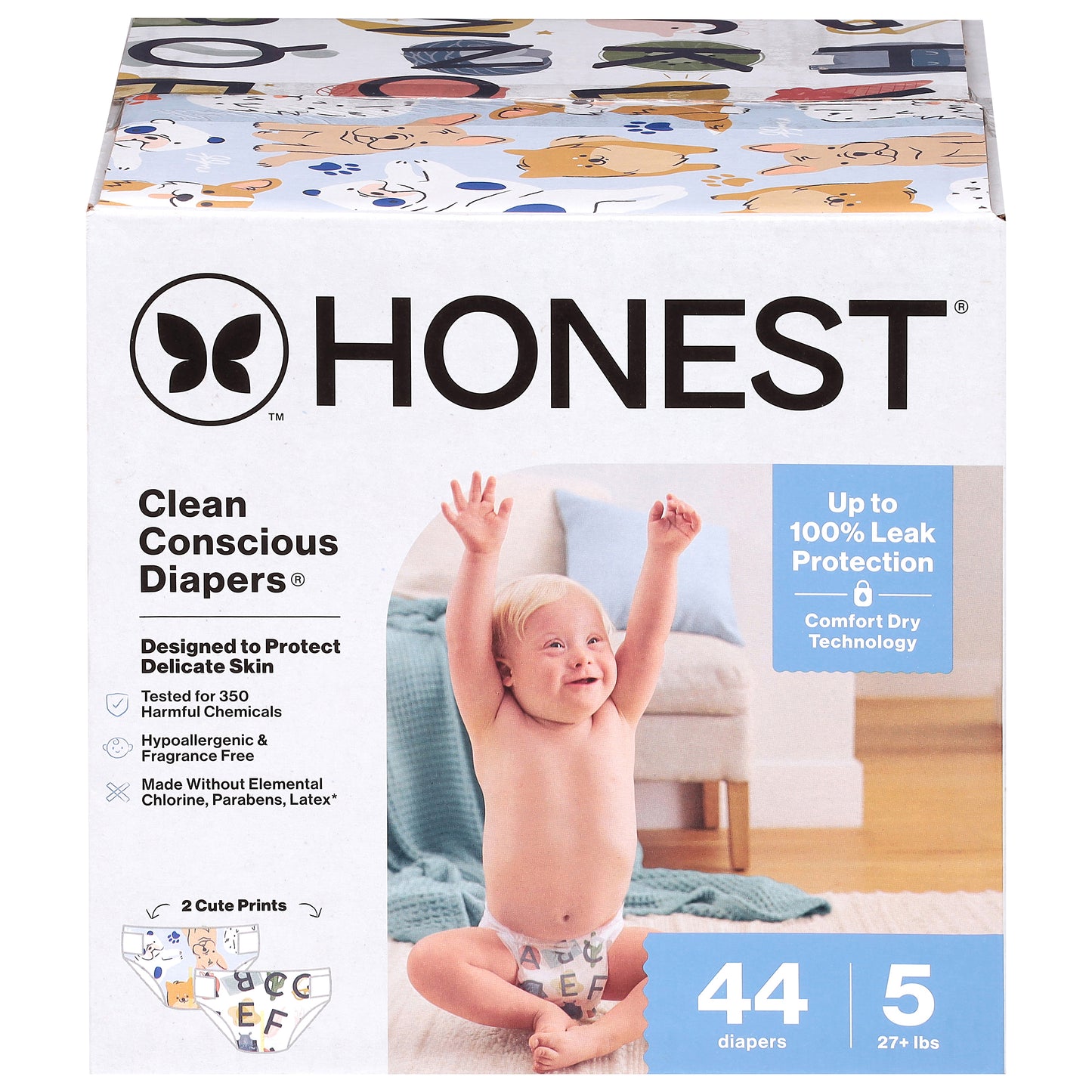 Honest Clean Conscious Size 5 Diapers (27+ lbs (12+ kg)) 44 Each