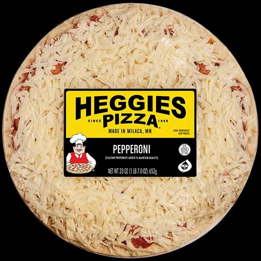 Heggies Pizza Thin Crust, Pepperoni