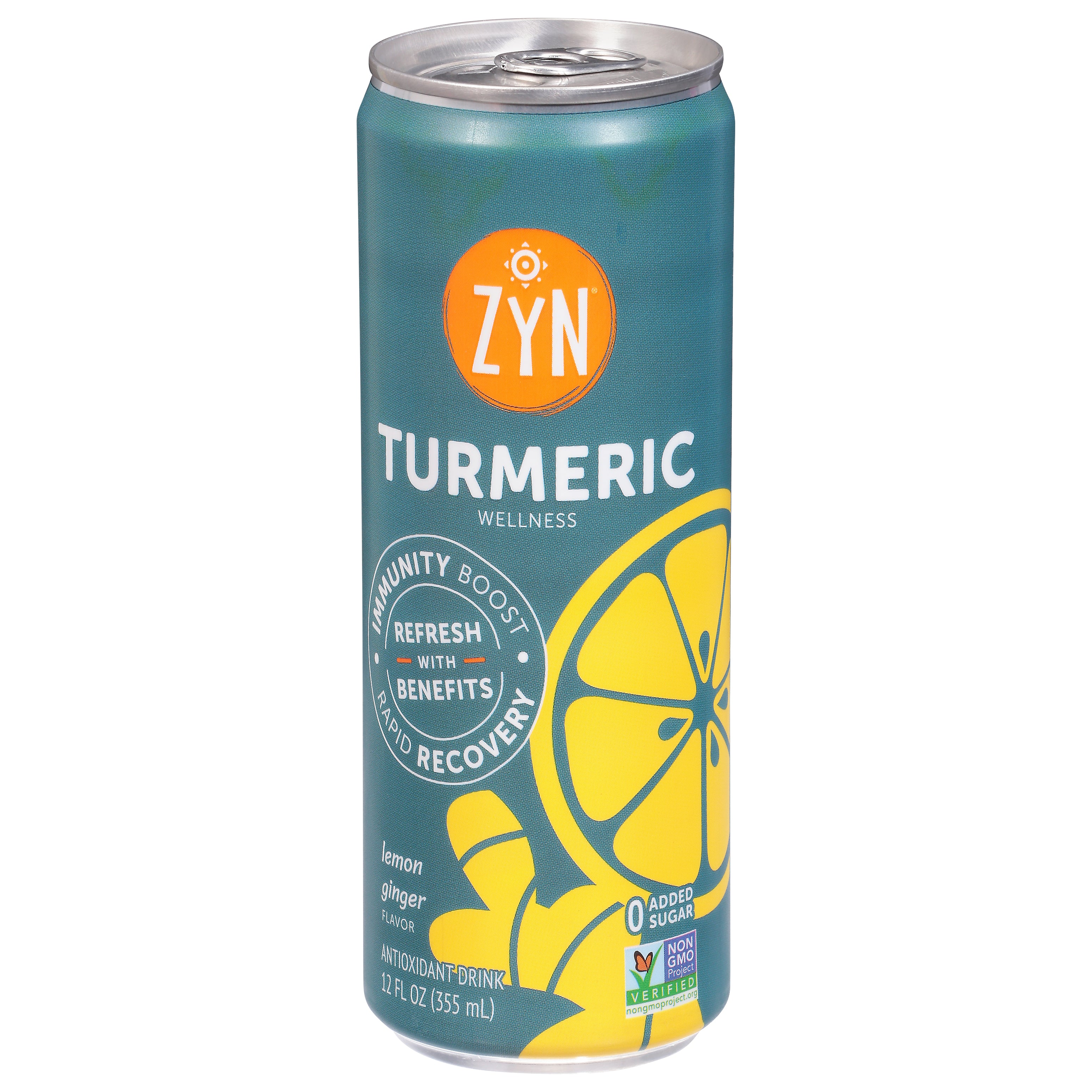 Zyn Turmeric Wellness Lemon Ginger Flavor Antioxidant Drink 12 fl