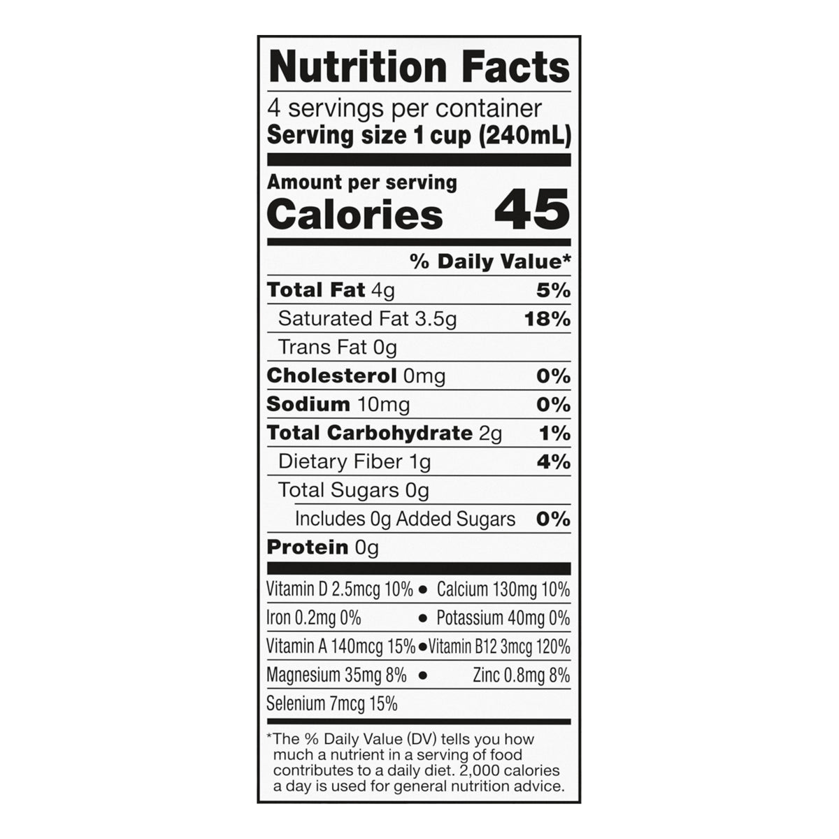 So Delicious Dairy Free UHT Unsweetened Coconut Milk, 1 Quart