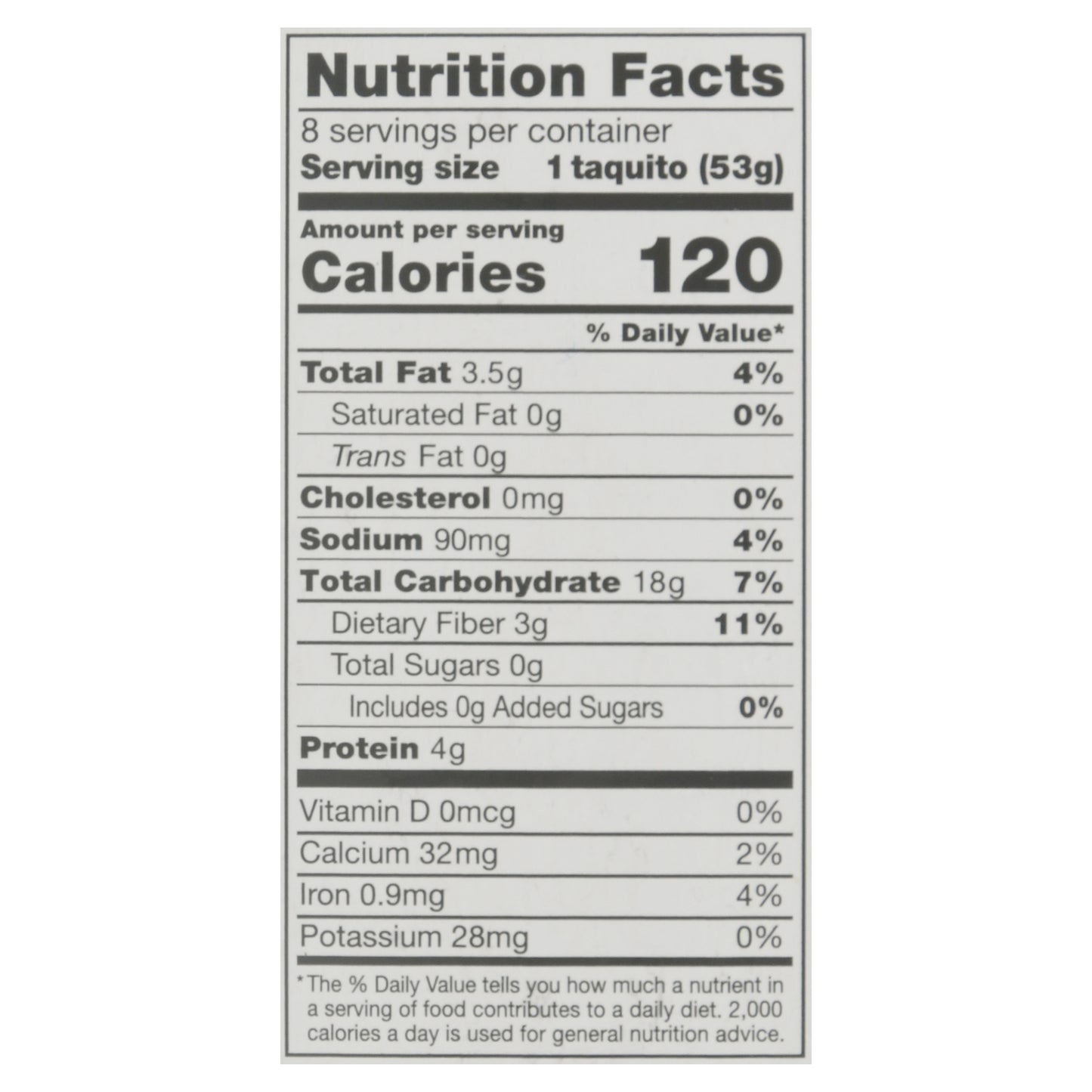 Starlite Cuisine Chick'n Taquitos 8 ea Box