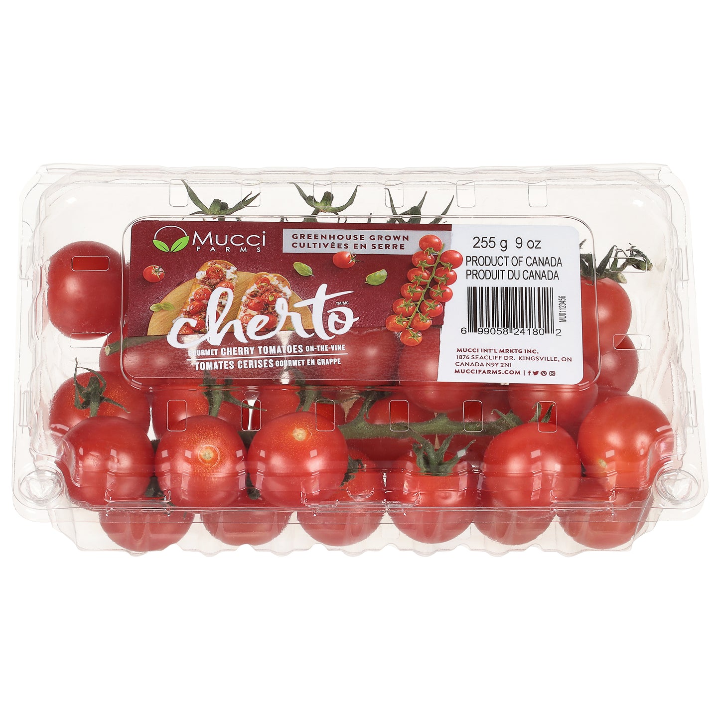 Mucci Farms Cherry Gourmet Tomatoes On-The-Vine 9 oz