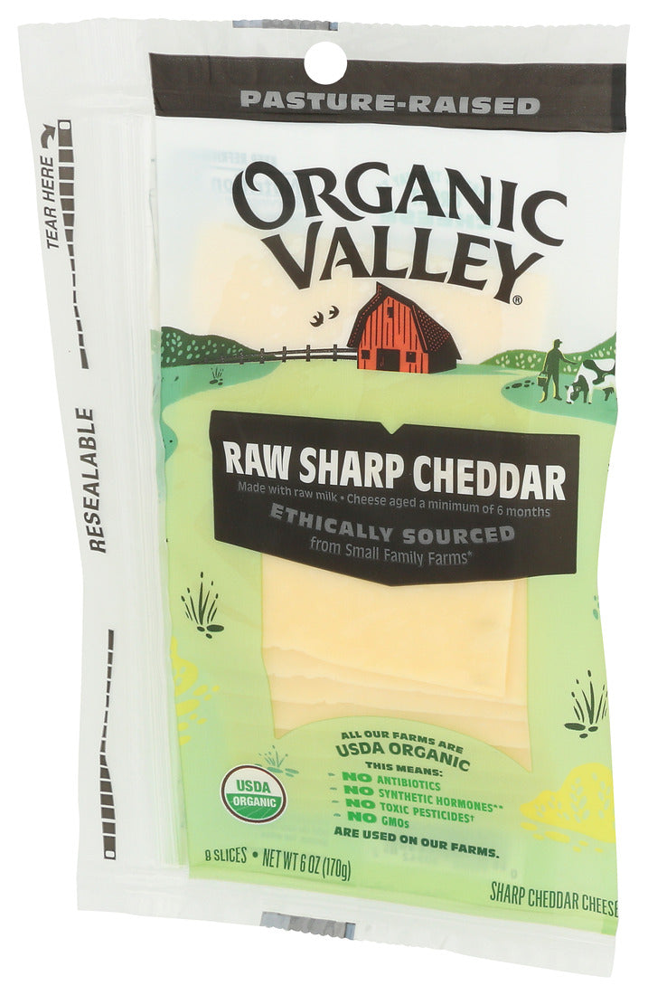 Organic Valley, Raw Sharp Cheddar, 6 Oz