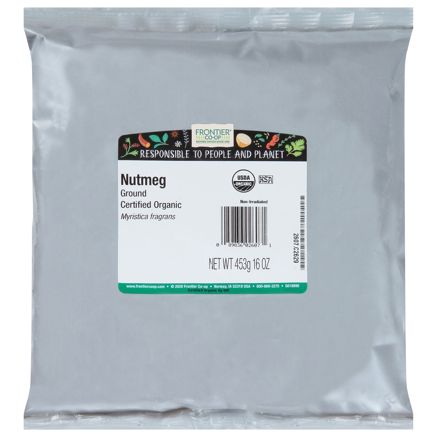 Frontier Co-op Organic Ground Nutmeg 16 oz
