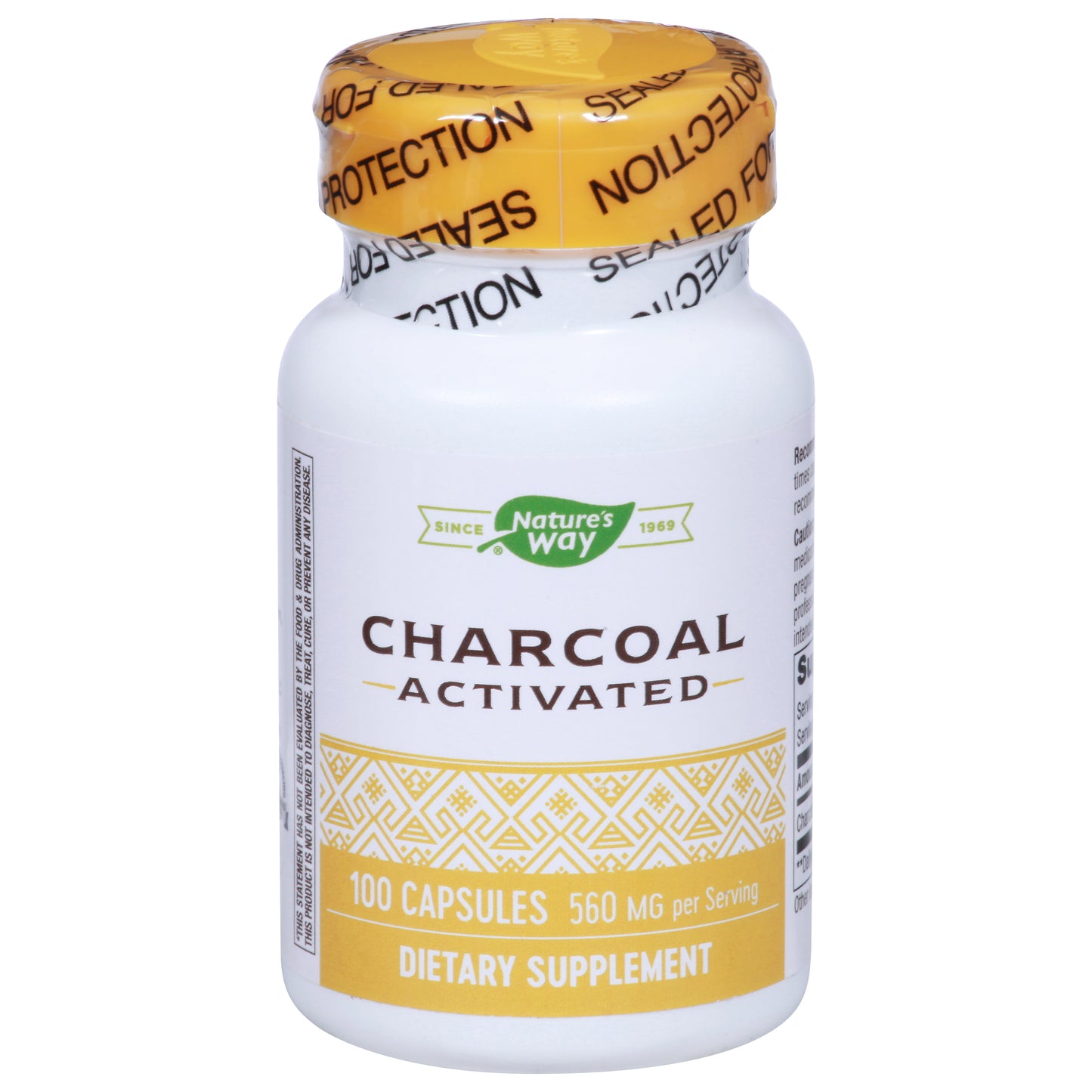 Nature's Way 560 mg Activated Charcoal 100 Capsules