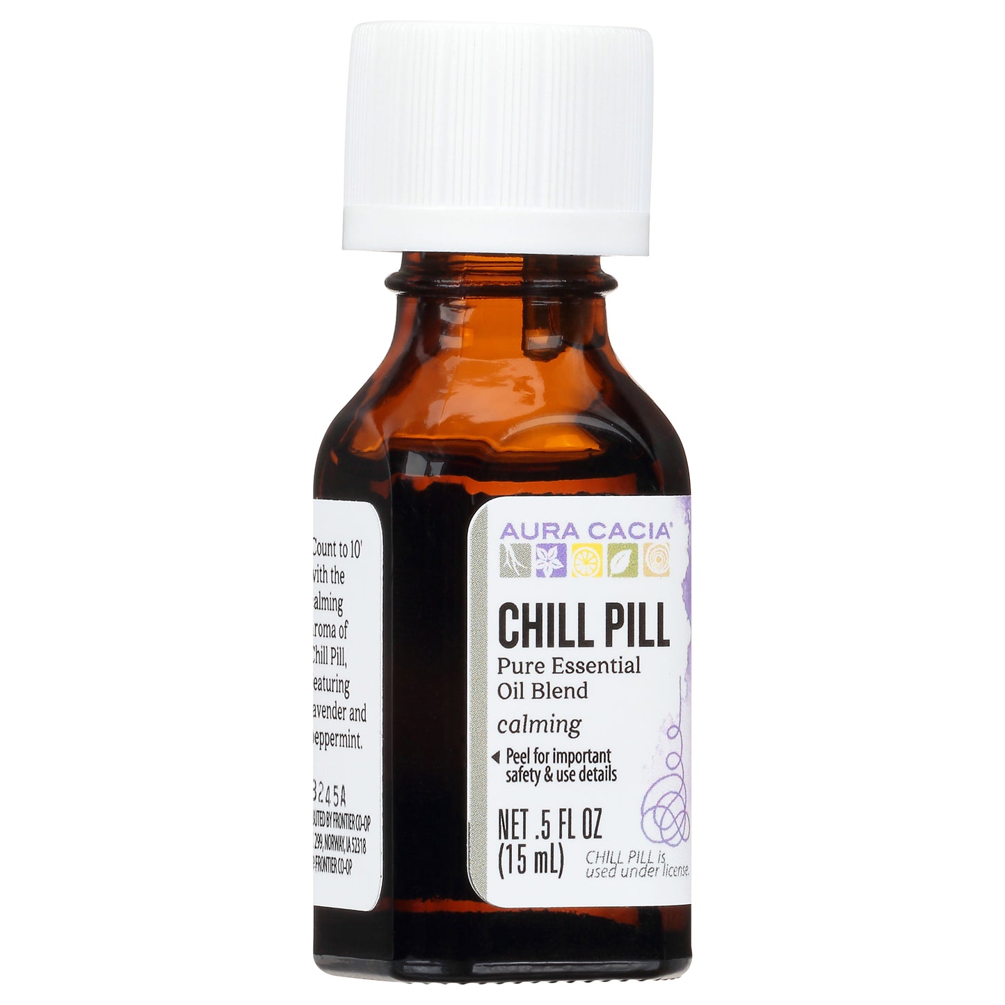 Aura Cacia Calming Chill Pill Pure Essential Oil Blend .5 fl oz