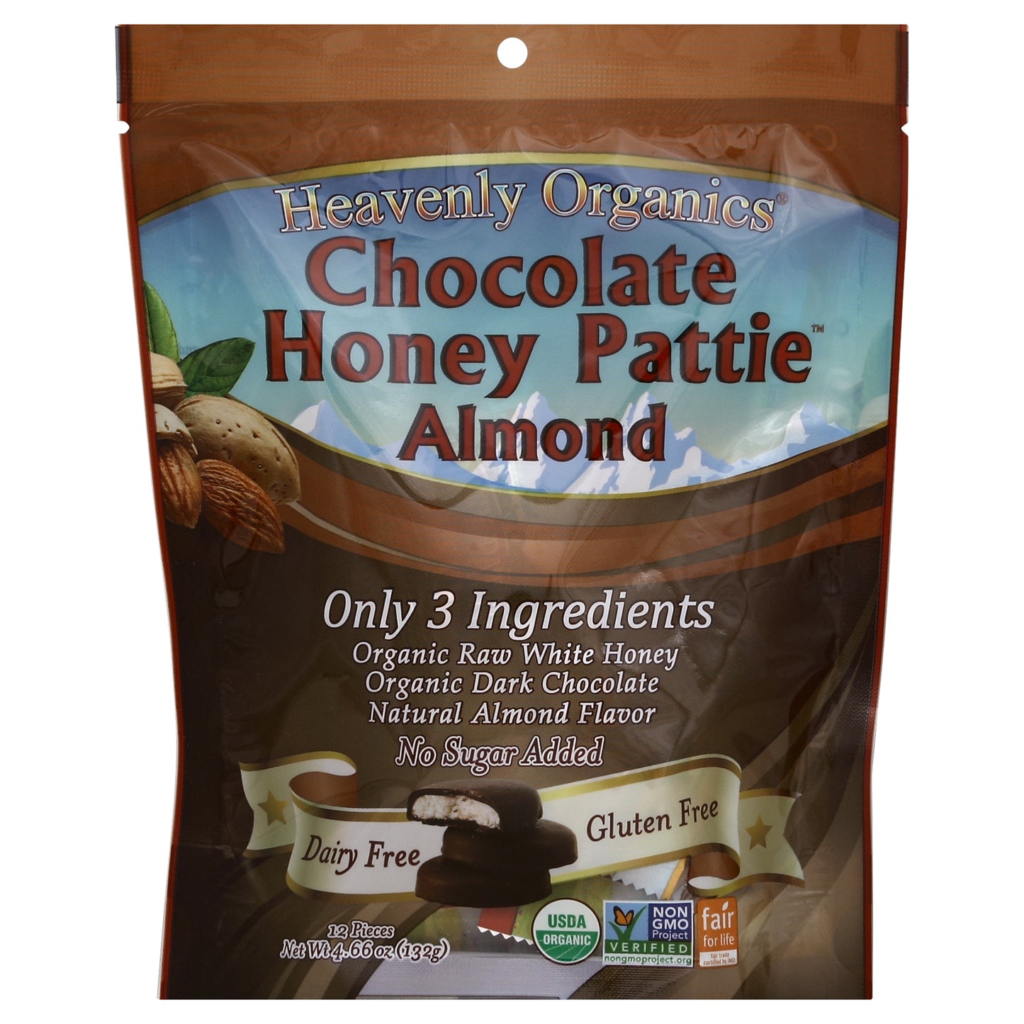 Heavenly Organics Chocolate Honey Patties 12 ea