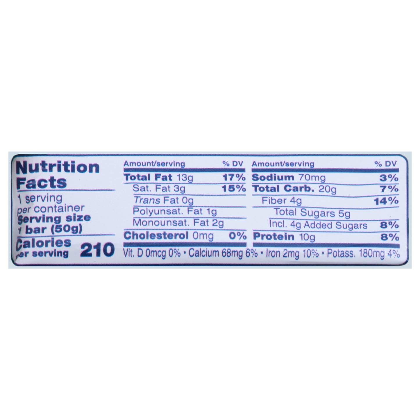 Zing Dark Chocolate Mint Plant-Based Bar 1.76 oz