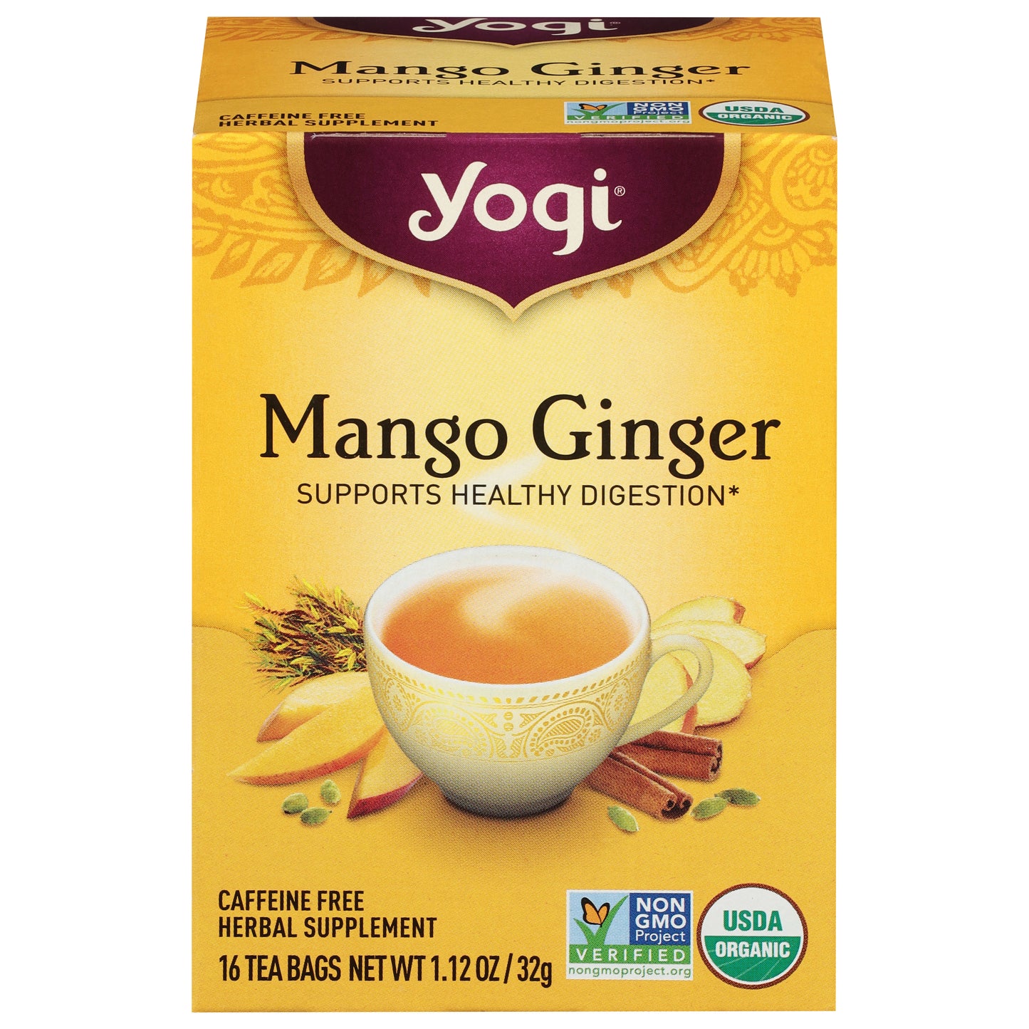 Yogi Mango Ginger Tea 16 Tea Bags