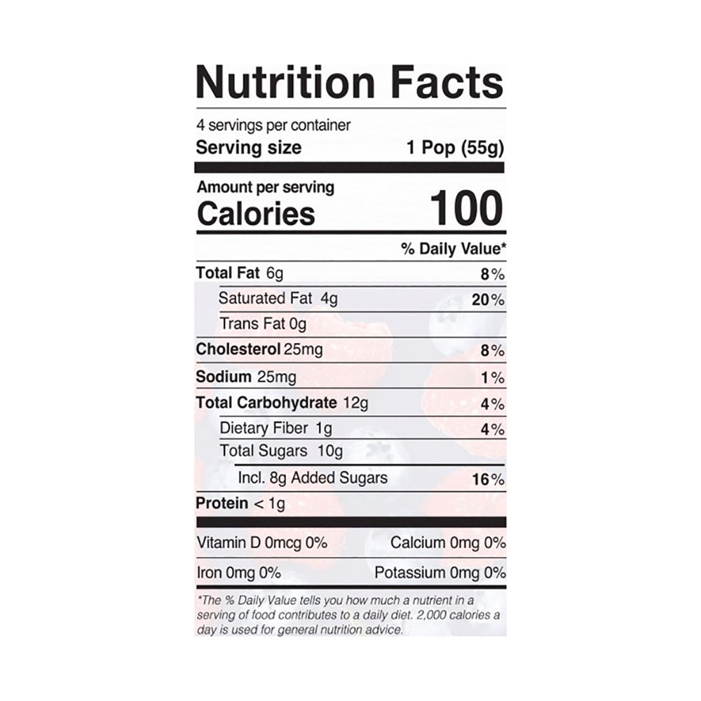 JonnyPops Raspberries & Blueberries with Cream 4 PK