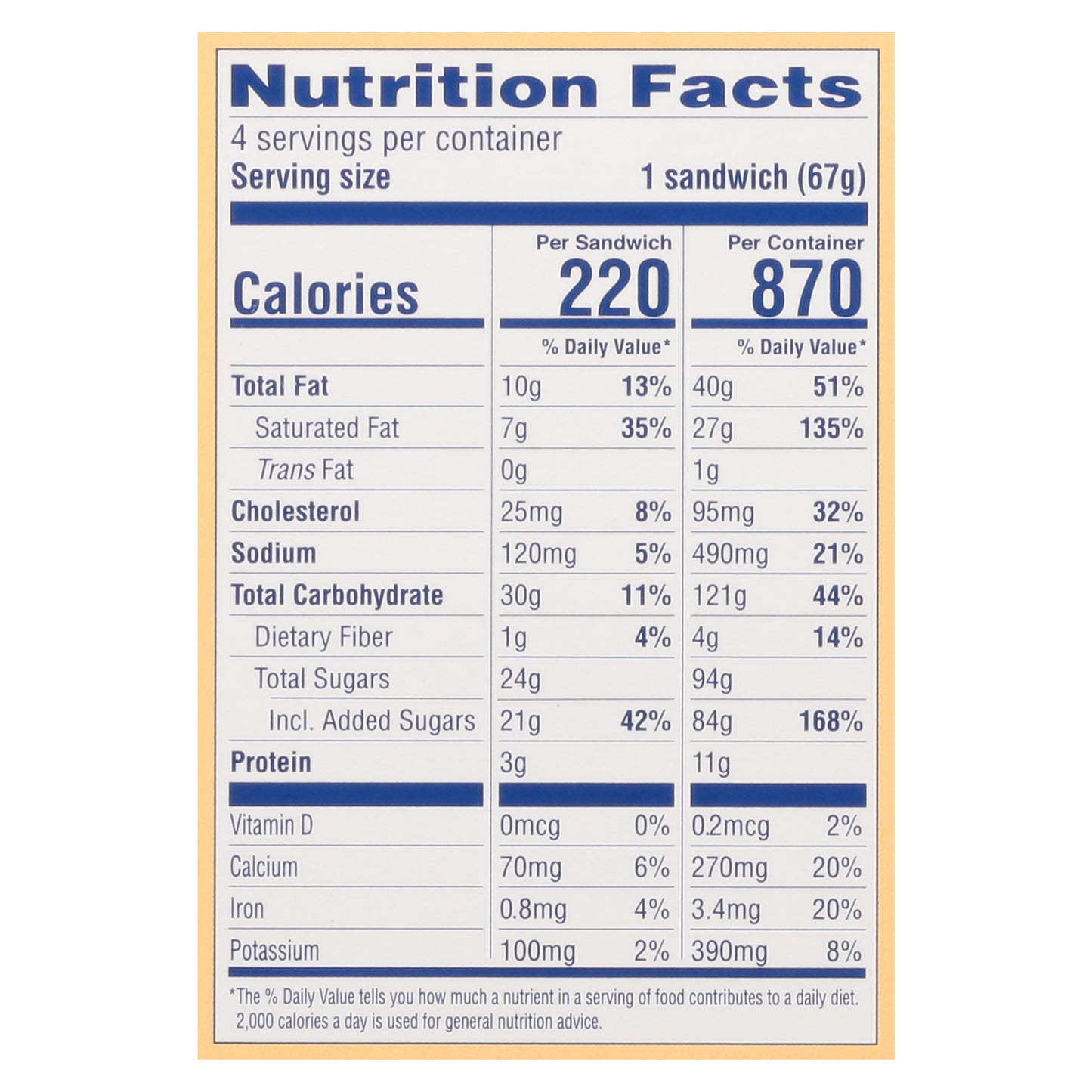 Tillamook Salted Caramel Ice Cream Sandwiches 4 - 3 fl oz ea