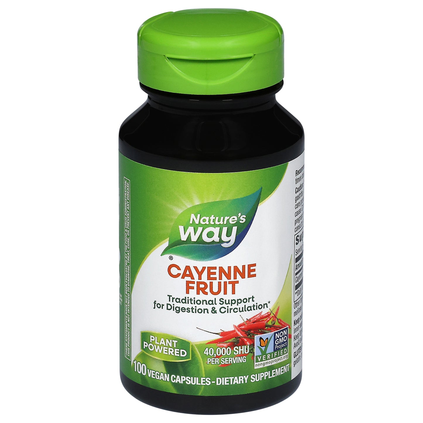 Nature's Way 40,000 SHU Cayenne Fruit 100 Vegan Capsules