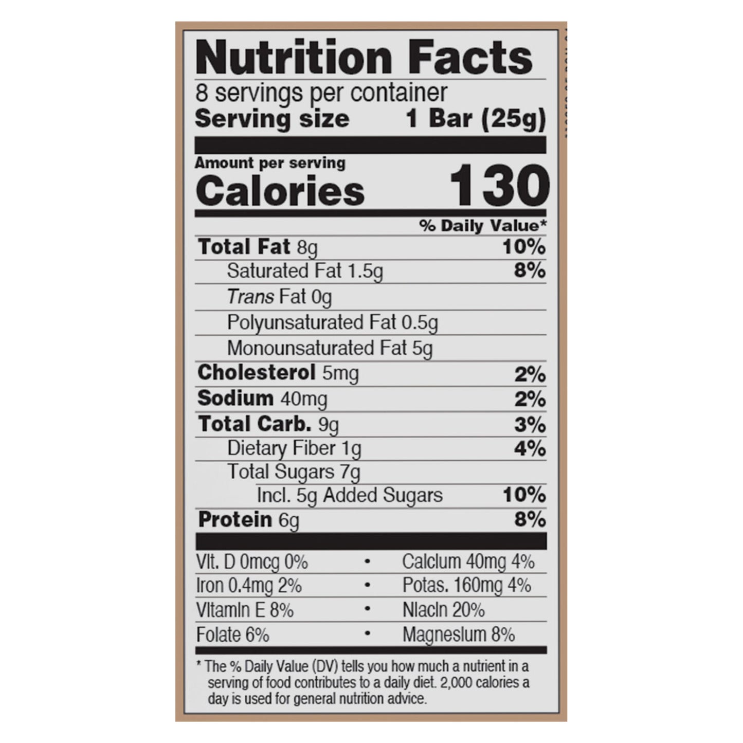 Perfect Bar Mini Dark Chocolate Chip Peanut Butter Protein Bar, Organic, 8 count, .88 oz