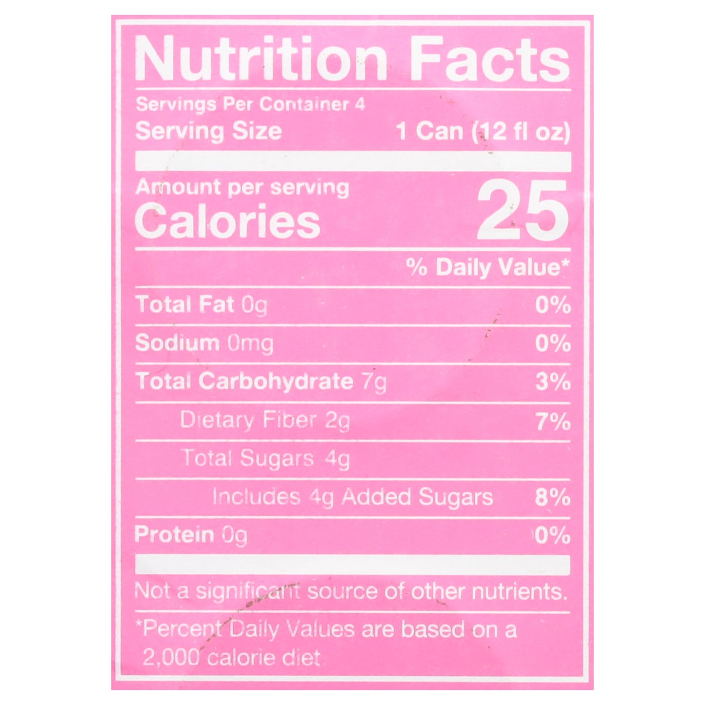 Poppi Raspberry Rose Prebiotic Soda 4 - 12 fl oz Cans