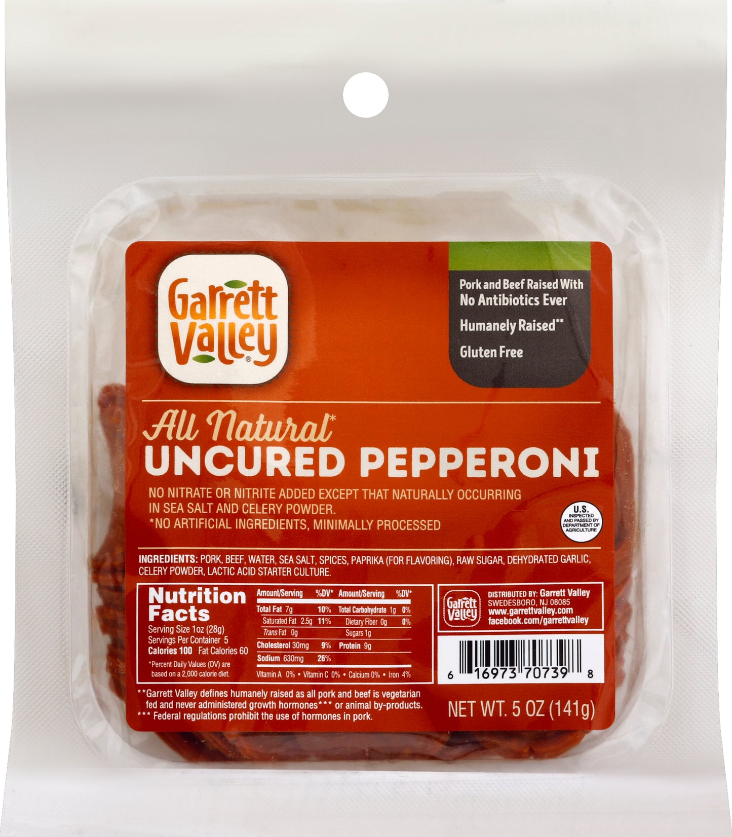 Garrett Valley GARRETT VALLEY PEPPERONI UNCURE 5 OZ