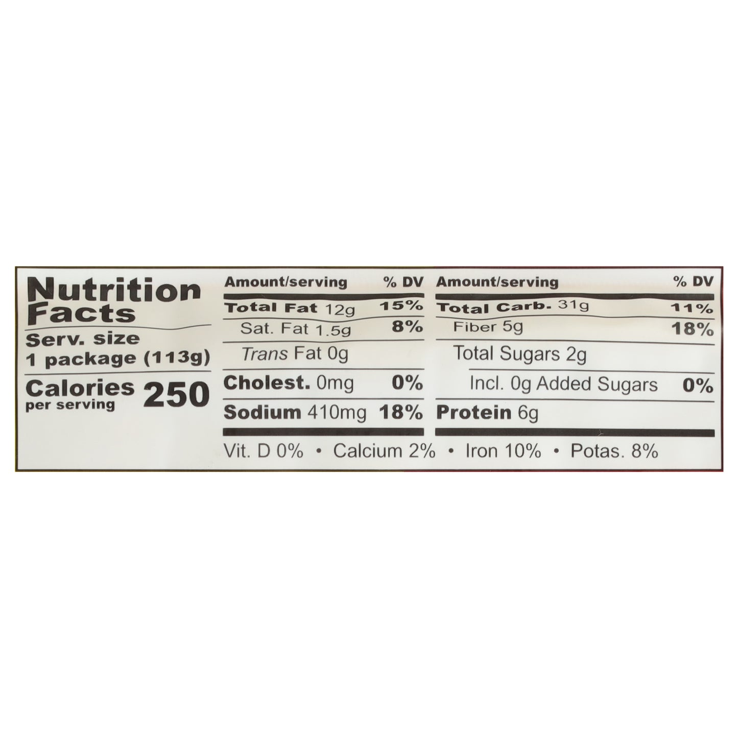 Fillos Medium Bean Salsa Roja Corn Bar 4 oz